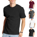 Mens Pullover Tee Short Sleeve Bottoming Slim Fit Casual Solid Color Casual Wear