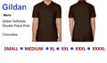 BIG LARGE Brown Mens polo shirt GILDAN work wear casual workwear Small Medium