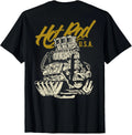 Hotrod Dragster Race Car Muscle Car Engine Cartoon Gift Unisex T-Shirt (On Back)