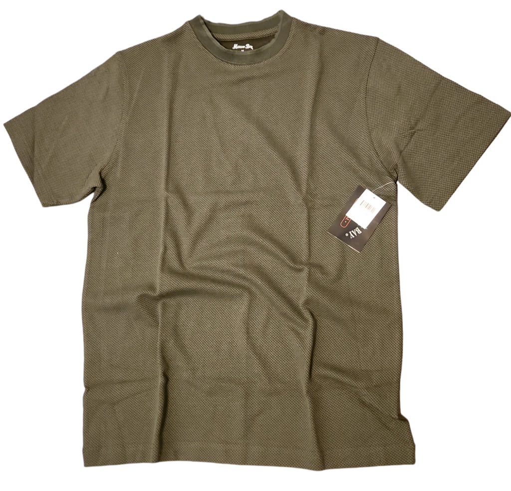 Men's T-Shirt-Crew Neck Thermal Marino Bay 65% Cotton, 35% Polyester,Nice Fabric