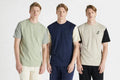 Mens T Shirt - Crew Neck Classic T Shirts for Men, Colour Block Cotton T-Shirt