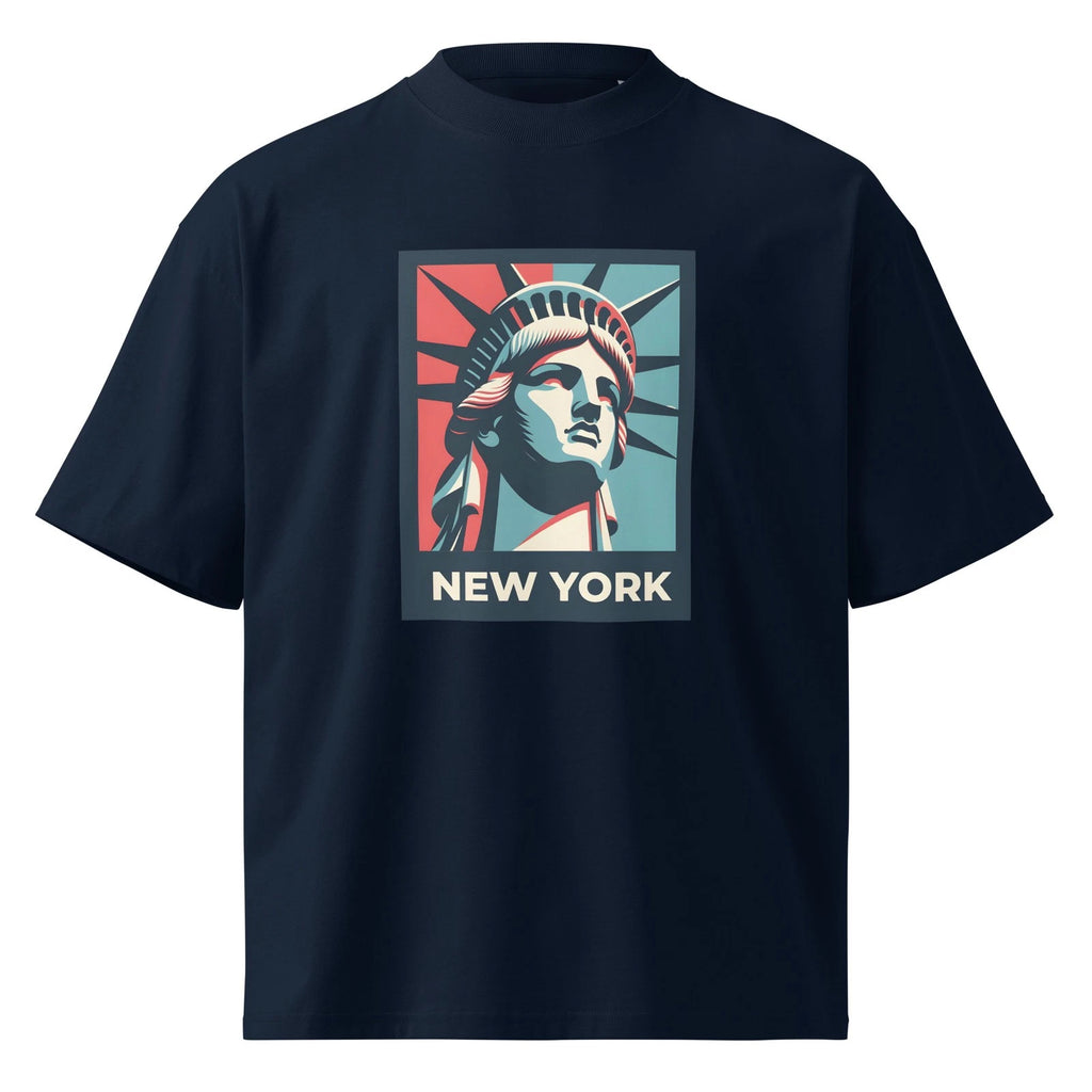 Unisex organic oversized high neck t-shirt New York