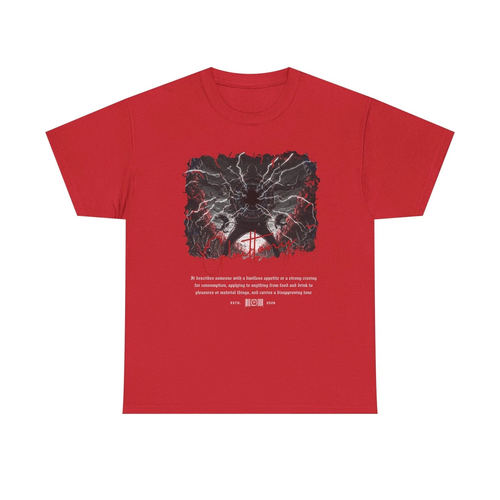 Gluttony Graphic Tee | 7 Deadly Sin Illustration, KP Custom Designed
