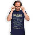 English Electric Lightning Blueprint T-Shirt Classic Fighter Jet Size S - 5XL