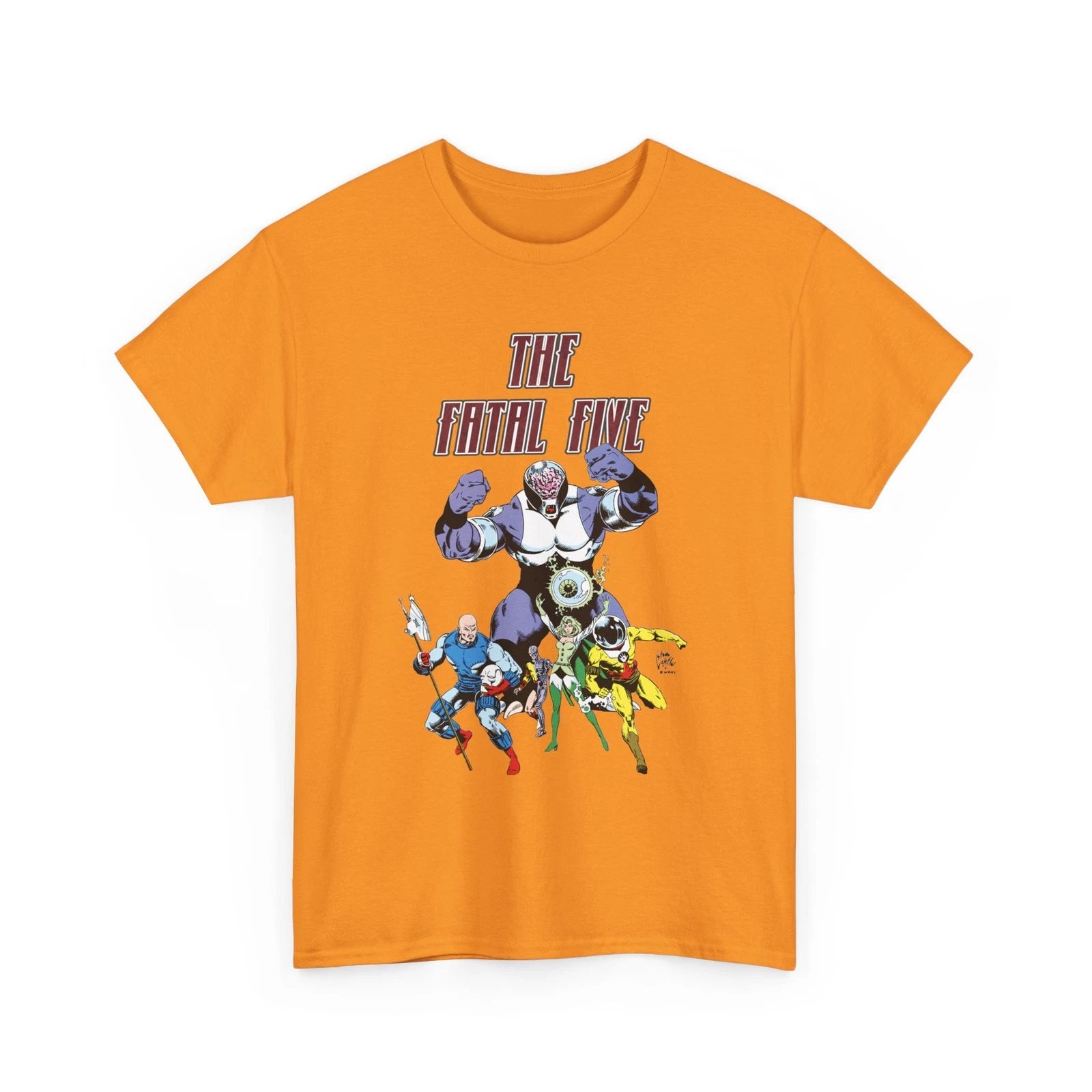 Fatal Five T-Shirt Steve Lightle Art Legion of Super-Heroes Vintage-Style Tee