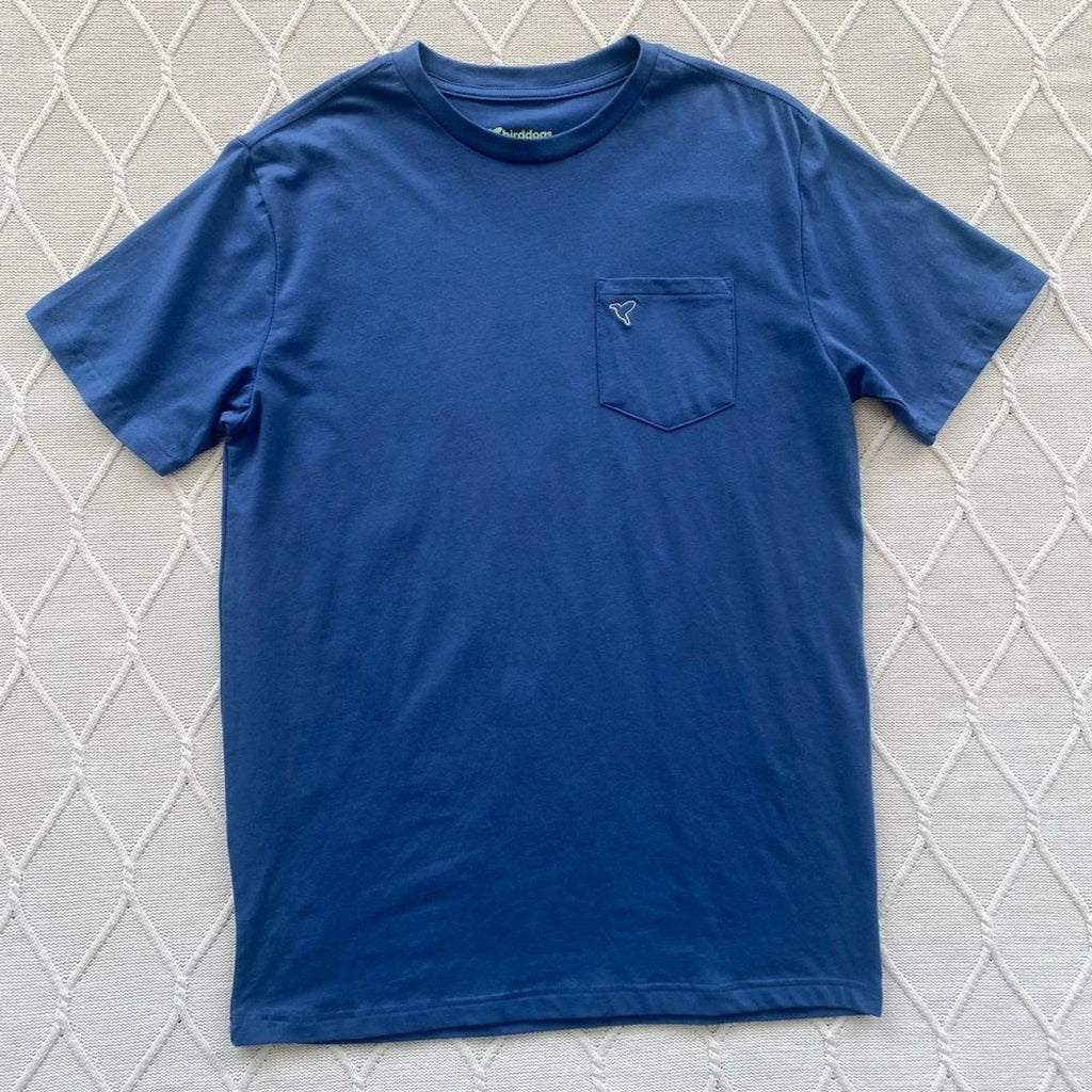 Birddogs Basic Pocket Tee Shirt Blue size M