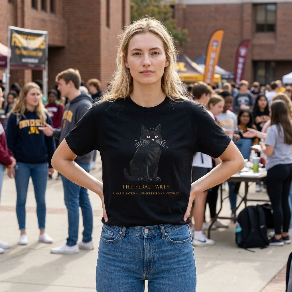 Feral Cat Shirt | The Feral Party | Unaffiliated Unimpressed Unowned