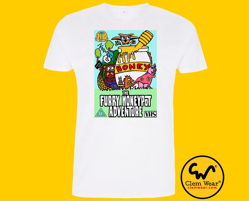 Rik Mayall Bottom tshirt tee t-shirt FURRY HONEYPOT ADVENTURE art funny comedy