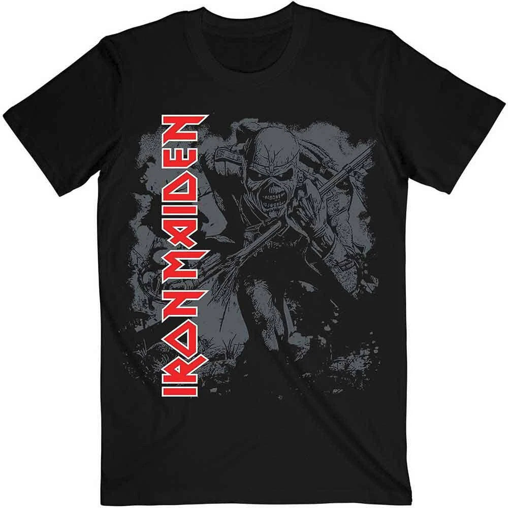 Official Iron Maiden T Shirt Trooper Hi Contrast New Black S M L XL XXL