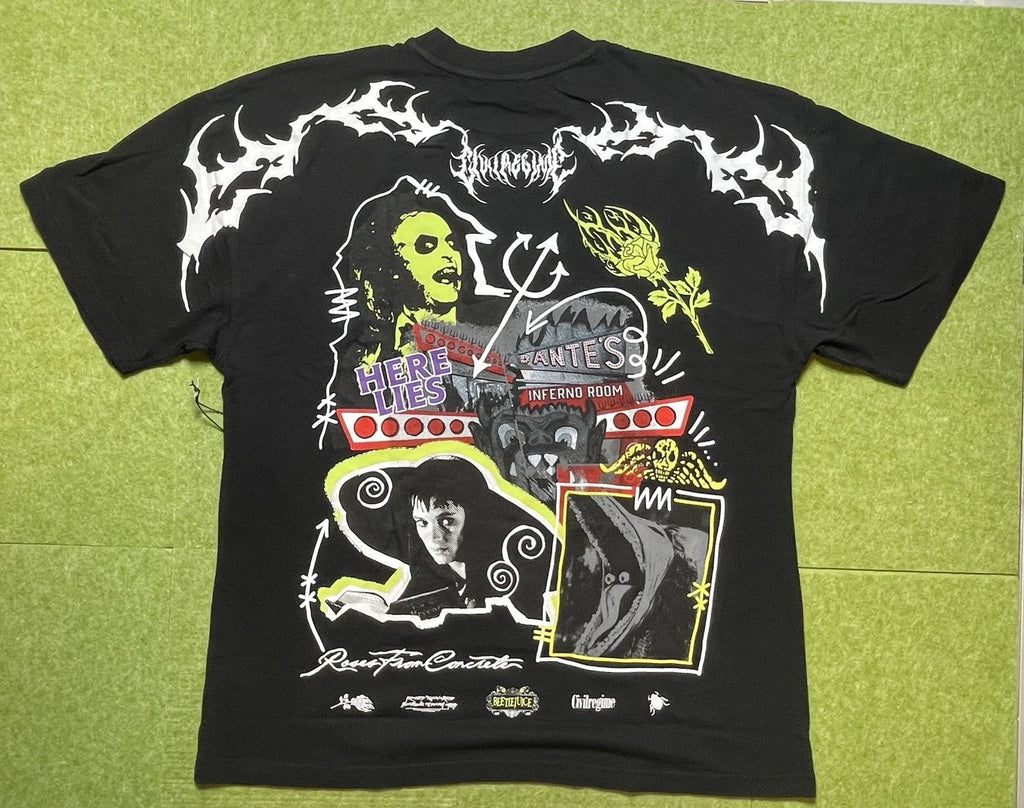 NWT Men's Civil Regime x Beetlejuice "It's Showtime" Collab T Black Size Large
