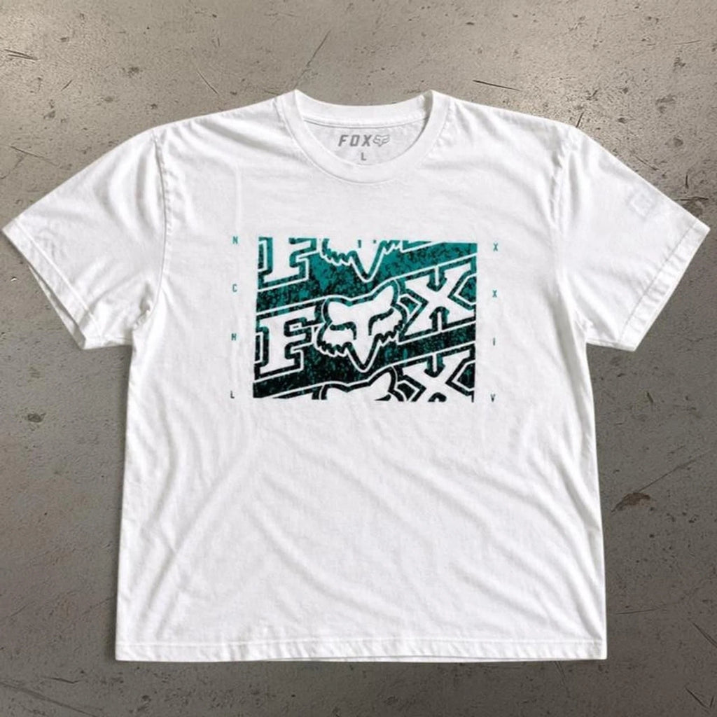 Mens Simple Fox Racing T-shirt SZ L