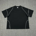 Mertra Raglan Sleeve Oversized T-Shirt with Seam Line Embroidered Logo