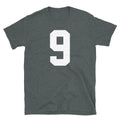 Team Uniform Jersey Number 9 Birthday Varsity Short-Sleeve Unisex T-Shirt