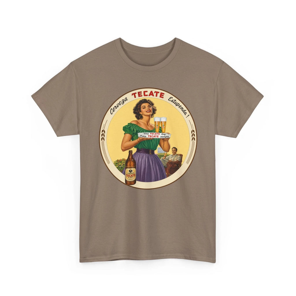 Cerveza Tecate Estupenda! Mexico Retro Beer Mexican Breweriana Pin-Up T-Shirt