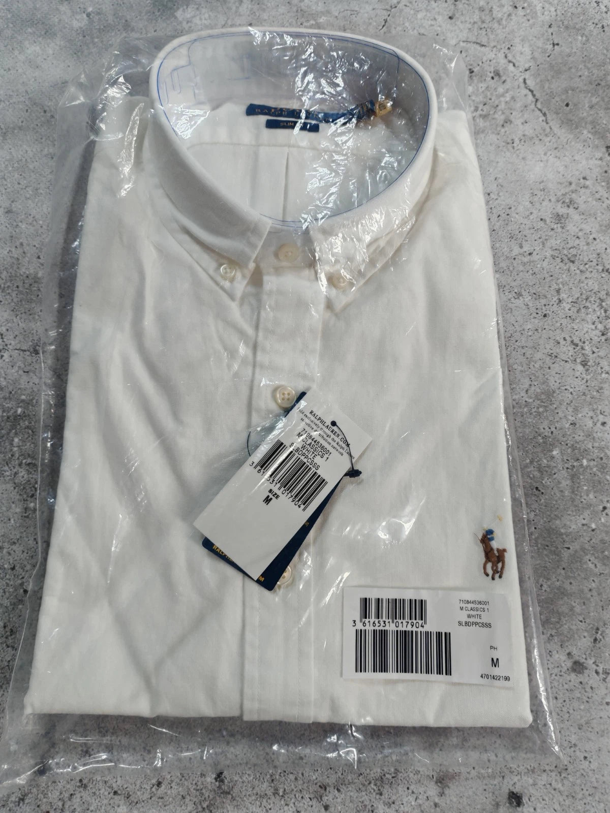 Polo Ralph Lauren Slim Fit Oxford Shirt NWT White Button Down Mens size M