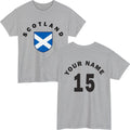 Personalised Scotland Fan T-Shirt Custom Name Number Football Supporter Gift Top