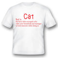 Cat furry little sociopath  tee Black or white