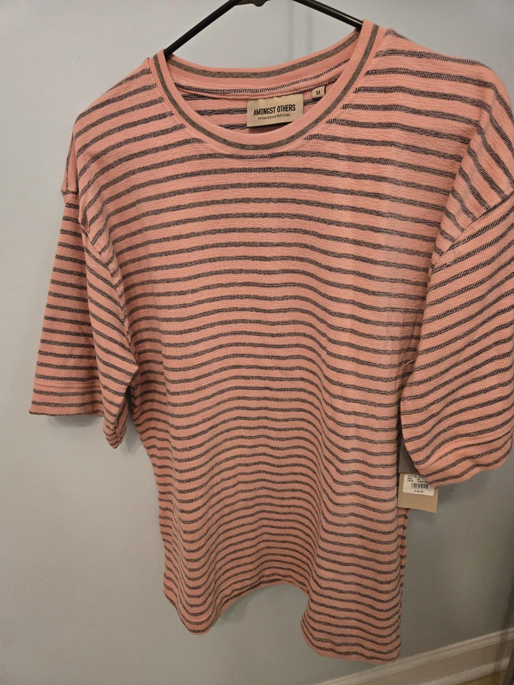 Amongst Others Men's Shirt - Pink/Black - Drop Shoulder - Boxy Fit-NYC New W/Tag