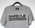 BARBOUR INTERNATIONAL Grey Crew Neck Slim-Fit T-Shirt 100% Cotton I Size Medium