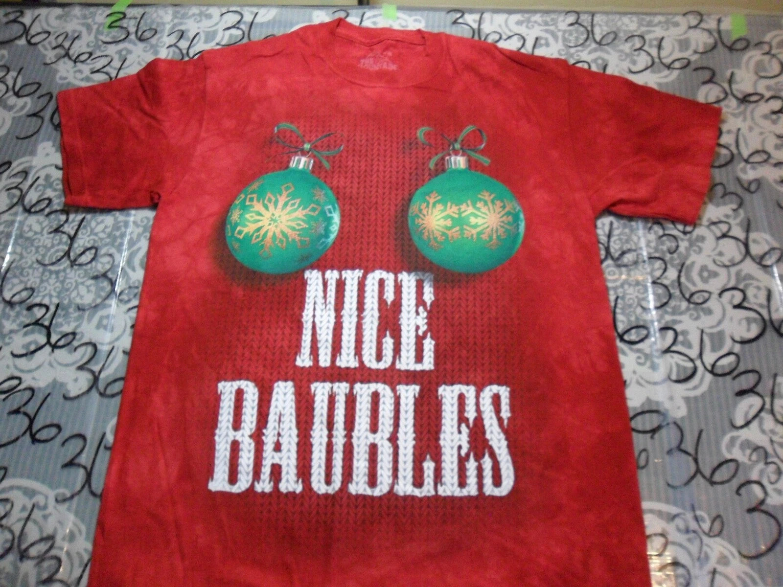 Medium NWOT Nice Baublos X-Mas Humor T Shirt