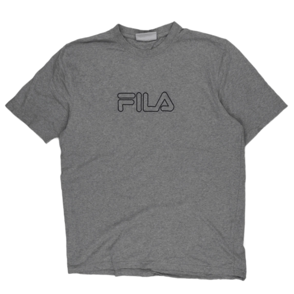 FILA Men's Gray Crew Neck Short Sleeve Cotton T-Shirt Size Large