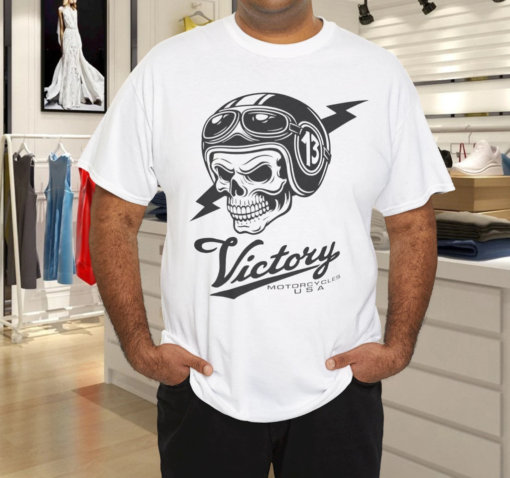 New Victory Skull Motorcycles Oversized T-Shirt
