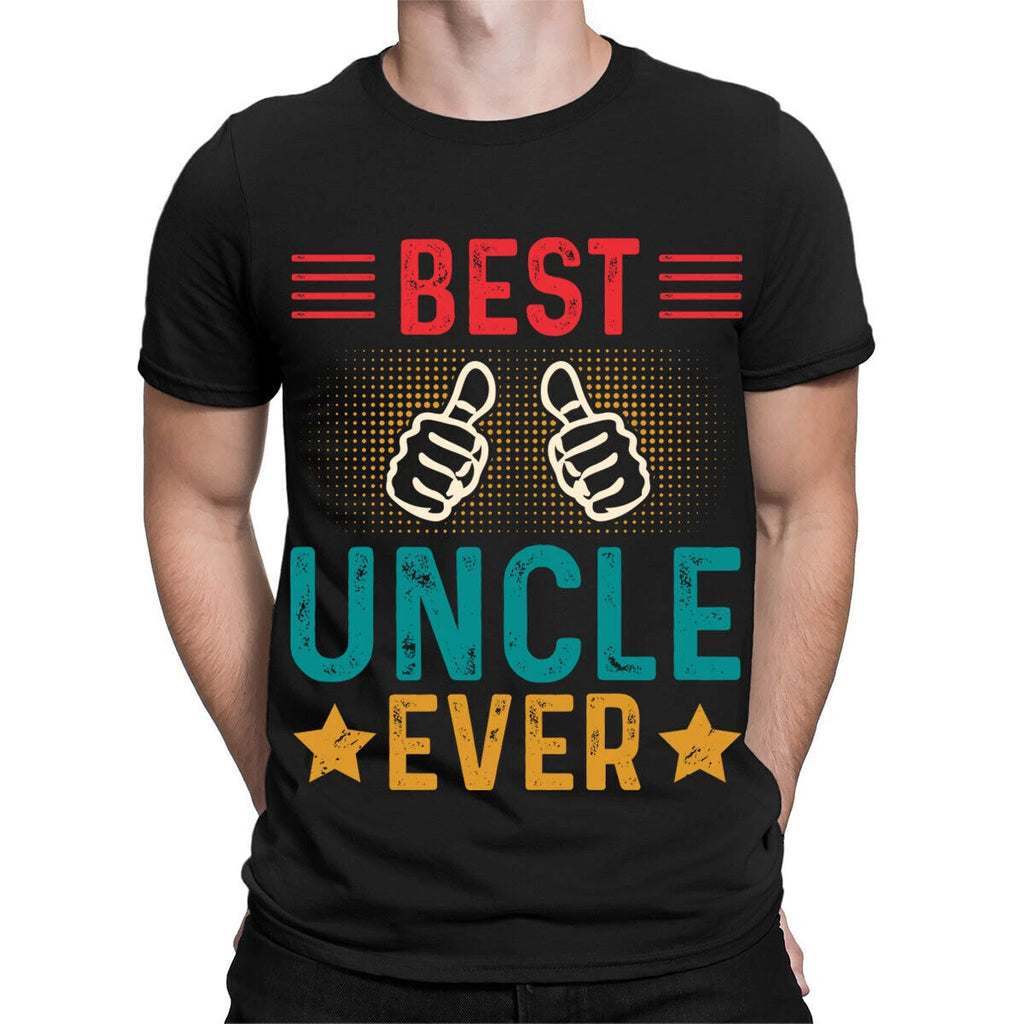 Best Uncle Ever Fathers Day Funny Slogan Vintage Mens T-Shirts Tee Top #TA-25
