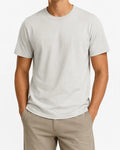 ZARA Men's White Minimal T-Shirt Size L Regular Crew Neck Cotton Jersey