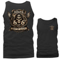 Route 66 Skull Motorcycle Ride the Legend Biker Tank Top