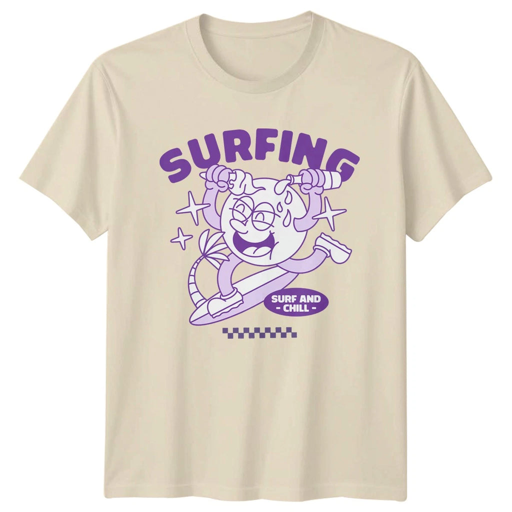 Surfing Surf And Chill T-Shirt Retro Surf Surfing Gift For Him And Her