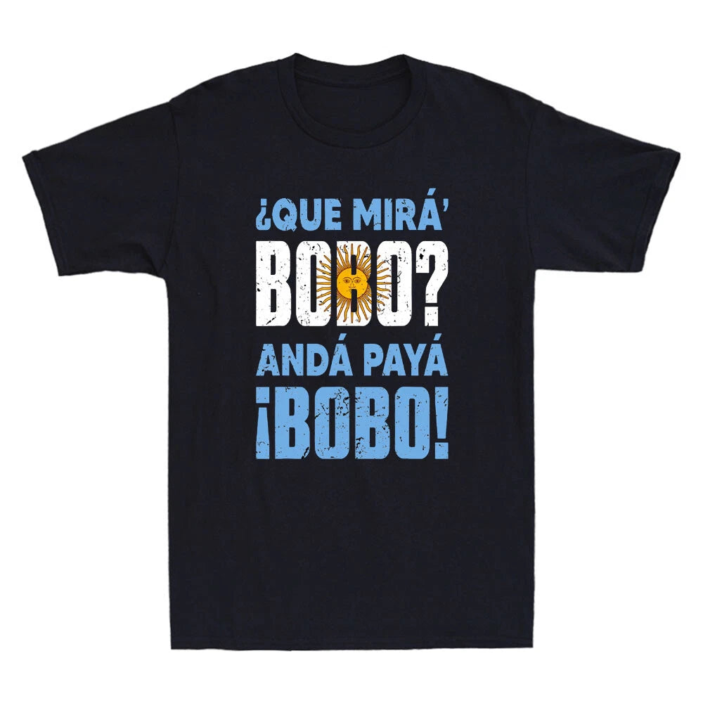Qué Miras Bobo, Qué Mira Bobo Funny Quote Vintage Men's Short Sleeve T-Shirt Tee