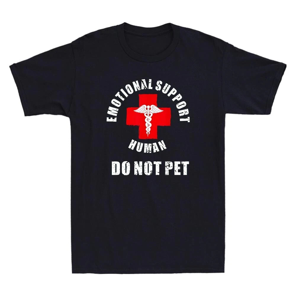 Emotional Support Human Do Not Pet -Service Dog Love Humor Vintage Men's T-Shirt