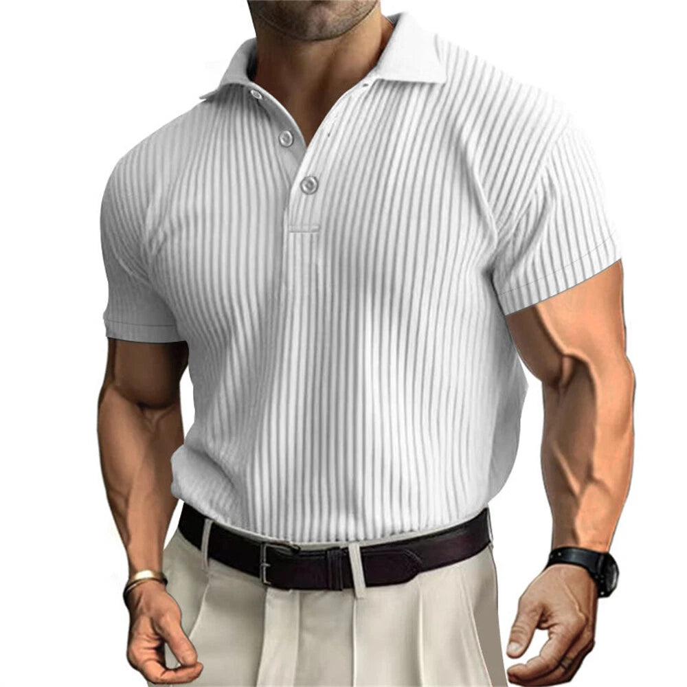 Men's Short Sleeve Slim Fit Polo Shirts Business Shirts Casual Golf Shirt