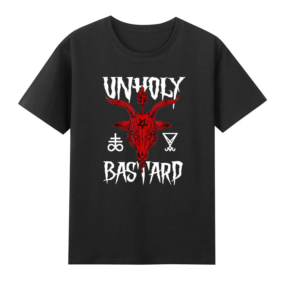 Baphomet Satan Unholy Bastard Dark Occult Gothic T-Shirt