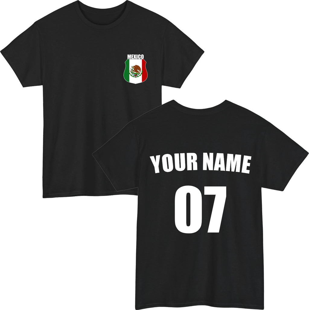 Personalised Mexico Football T-Shirt Custom Name Number Fan Gift Unisex Tee Top