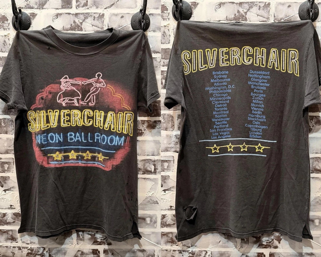 Vintage 1999 Distressed Silver chair Neon Ballroom Tour Shirt Unisex S-5XL