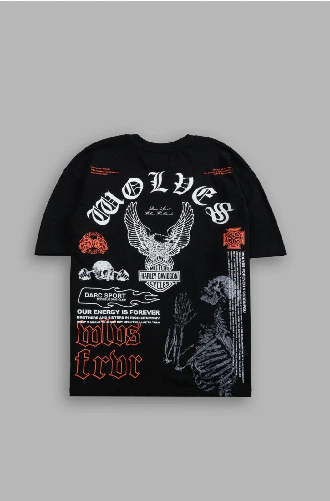 Darc Sport X Harley-Davidson "The Eagle & The Wolf” Premium Oversized Tee Size L