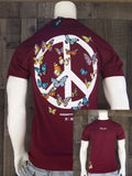 New Primitive Apparel Codes Hope Burgundy Mens Sport S/S T Shirt RPRM-42