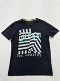 GUESS Boys Black Logo Slim Fit LA T-Shirt Size L Crew Neck