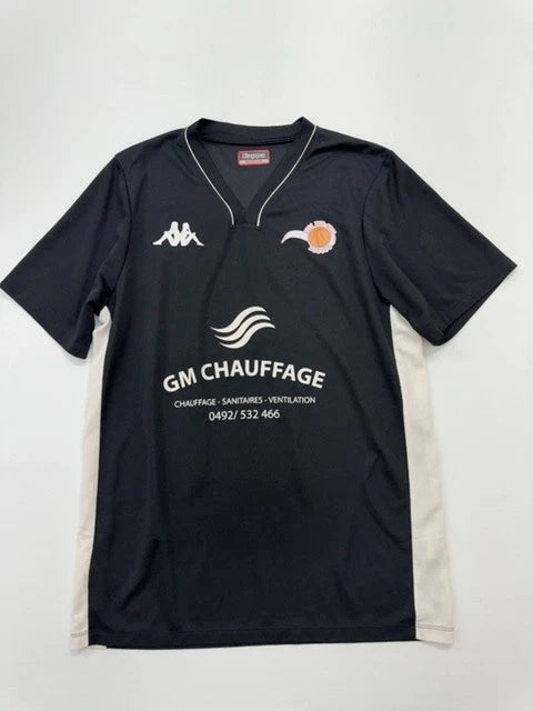 Kappa Unisex Black V-Neck Sports Jersey T-Shirt Size M
