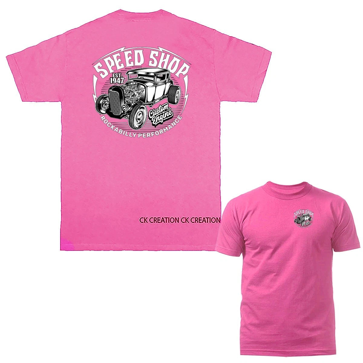 Speed Shop Hot Rod Garage Classic Vintage Car Automobile Graphic T-shirt