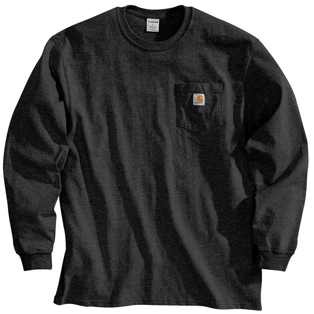 Carhartt Loose Fit Heavyweight Long-Sleeve Pocket T-Shirt - Black