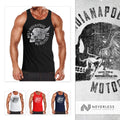 Mens Tank Top Motorcycle Biker Skull Wings Vintage Neverless®