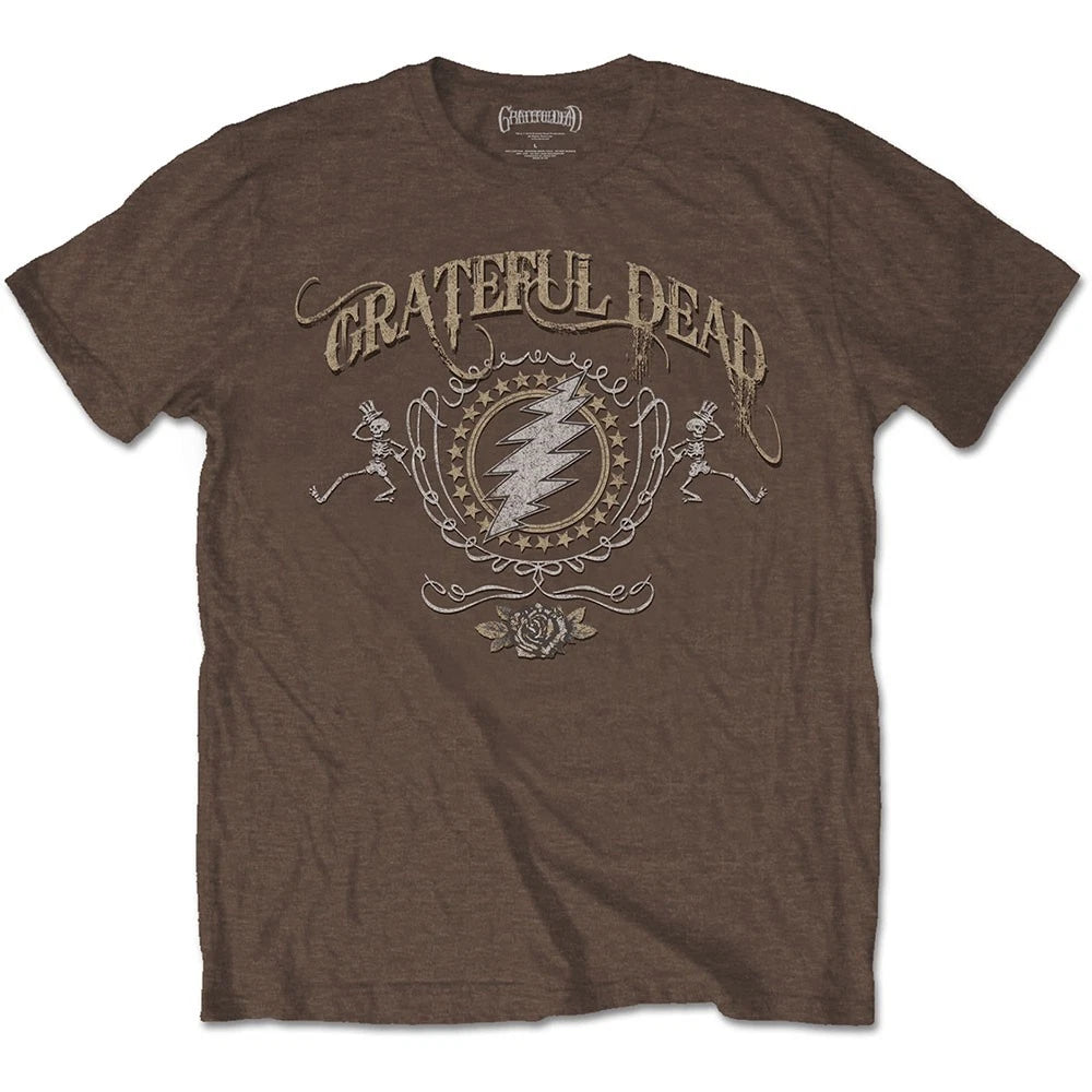 Brown The Grateful Dead Bolt Official Mens T-Shirt