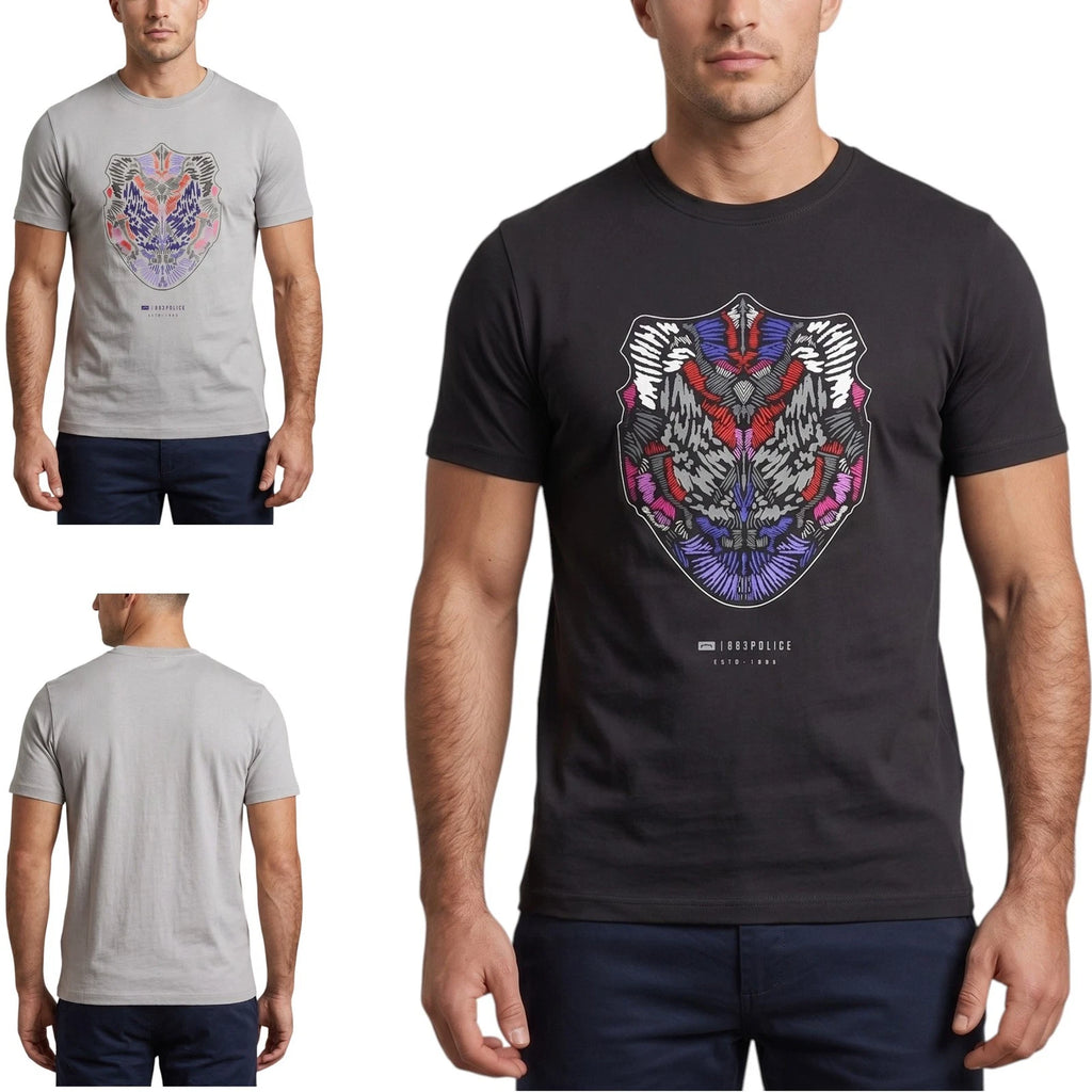 883 Police Mens T Shirts Crux Crew Neck Short Sleeve Casual Summer Cotton Tee