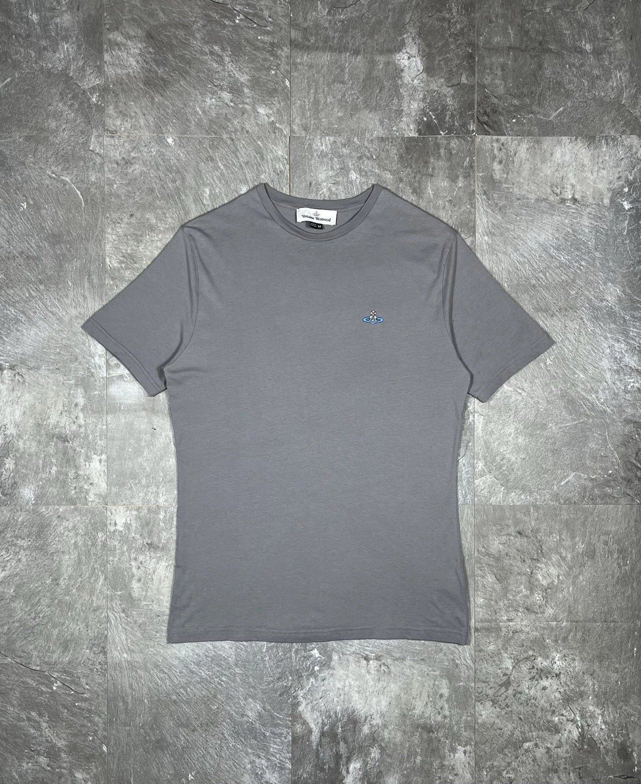 Vivienne Westwood T-Shirt Crew Neck Vintage gray Short Sleeve Tee Men's Size m