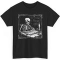 Vintage Skeleton Teacher Professor Shirt Dark Academia Scholar Gothic Library
