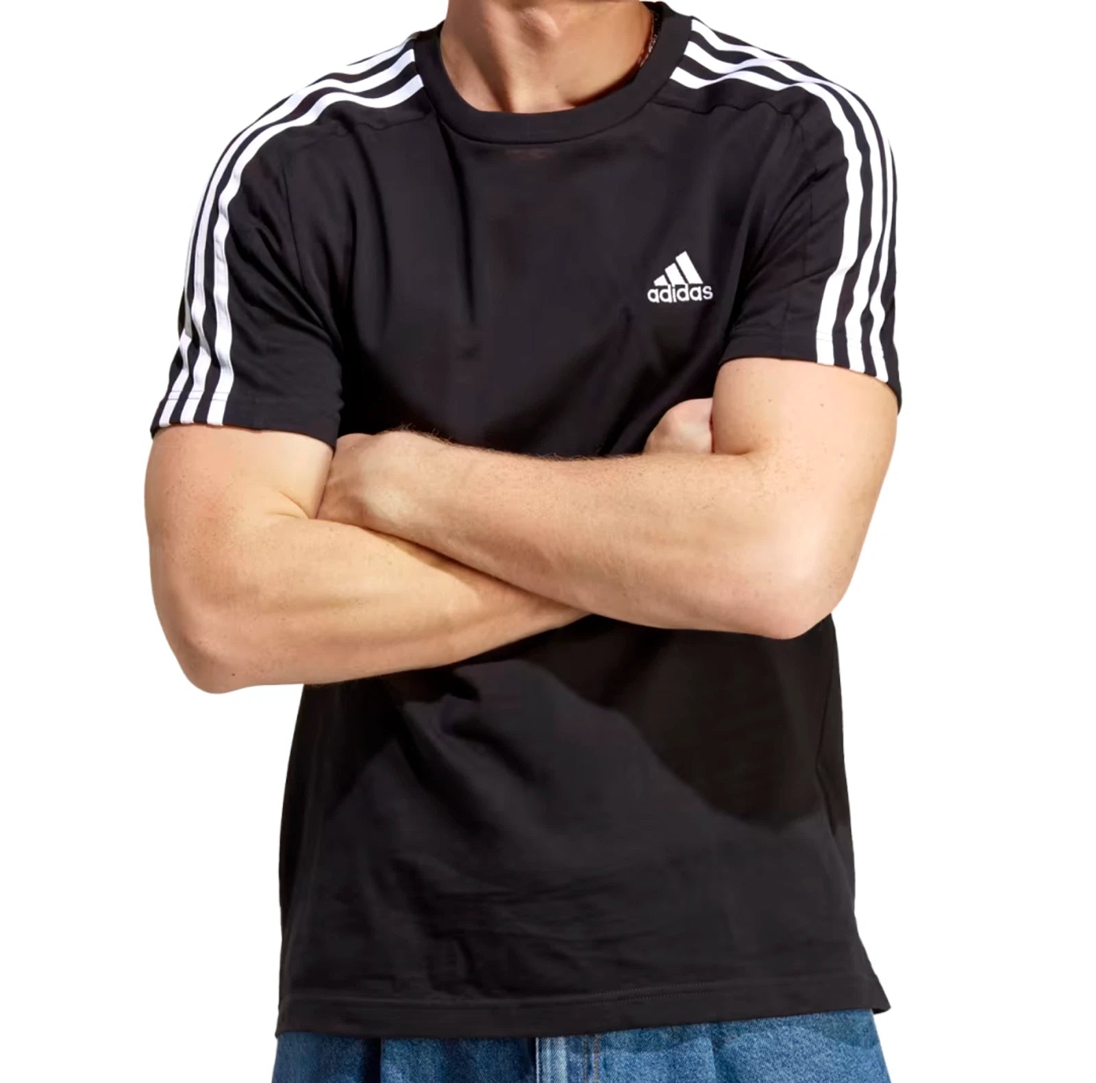 NEW MEN'S ADIDAS ORIGINALS 3 STRIPES TEE SHIRT ~SIZE XL  #IC9334