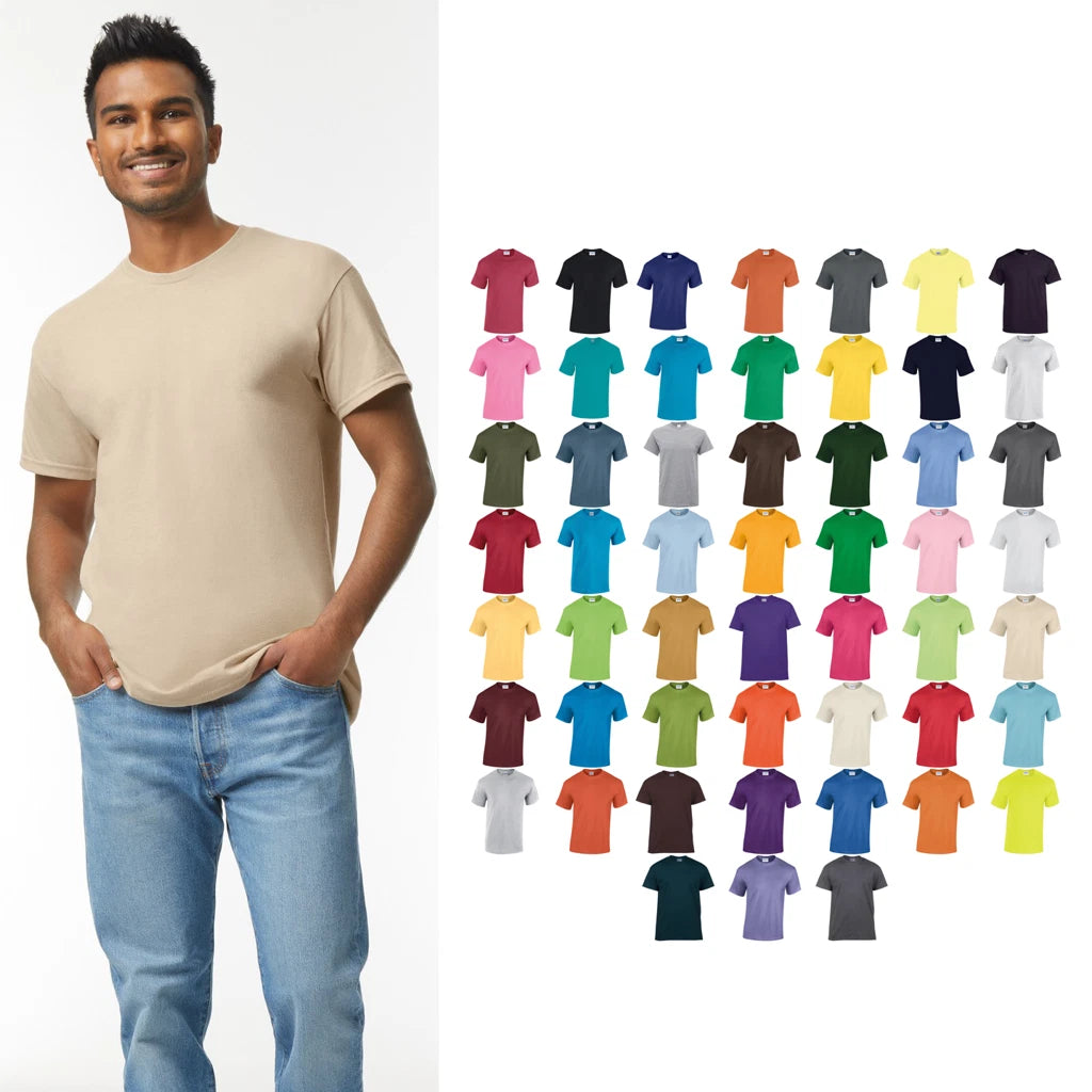Gildan Heavy T-Shirt 5000 - Unisex Short Sleeve Casual Cotton T-Shirt