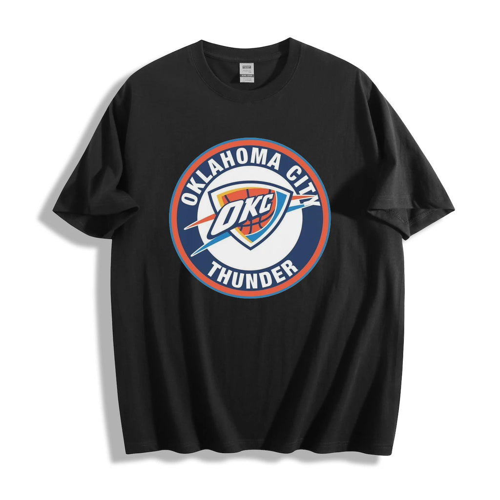OFFICAL Oklahoma City Thunder OKC Basketball Logo T-Shirt Tee